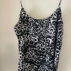 Rachel Zoe Black and White Animal Print Camisole